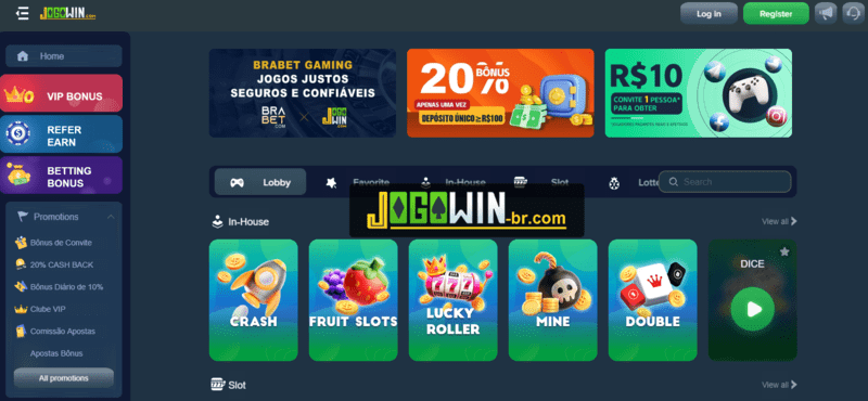 Slots pagando no cadastro